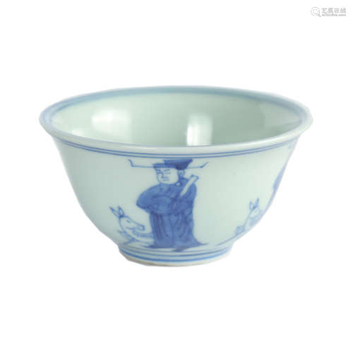 Qing Dynasty -  Blue and White Porcelain Bowl