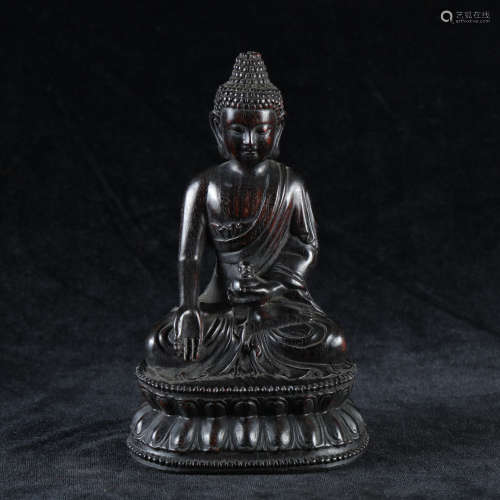 Qing Dynasty - Narra Wood Buddha Statue