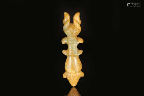 Hongshan Culture - Carved Jade Figure