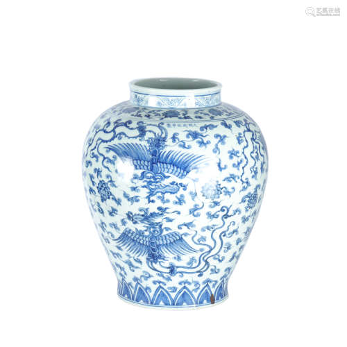 Qing Dynasty - Blue and White Vase (Repaired Markings)
