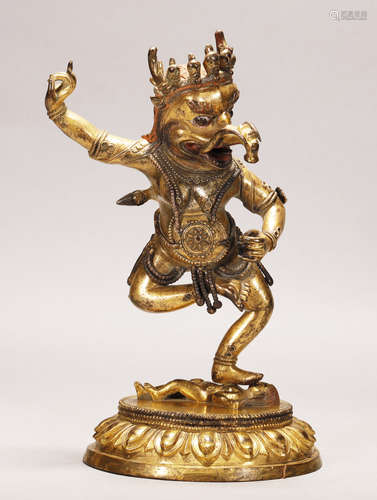 Qing Dynasty - Gilt Beast Statue