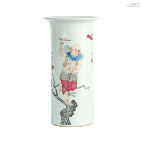 Qing Dynasty - Colored Flower Vase
