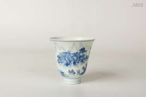 Blue And White Porcelain Cup