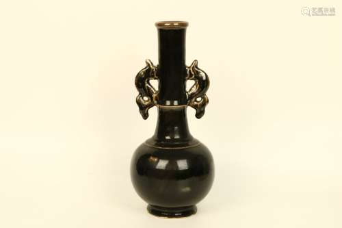 Black Glazed Porcelain Vase