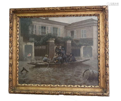 Jules DIDIER (Paris 1831 1892) The floods of Paris…