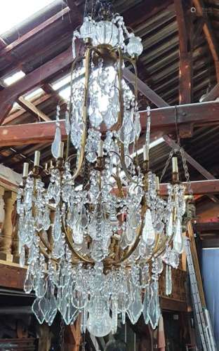 Exceptional and important bronze chandelier and cr…