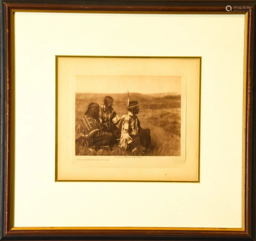 E S Curtis - Overlooking the Camp Piegan Photo