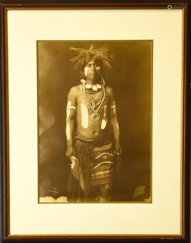 E S Curtis - Portrait of a Native American Man