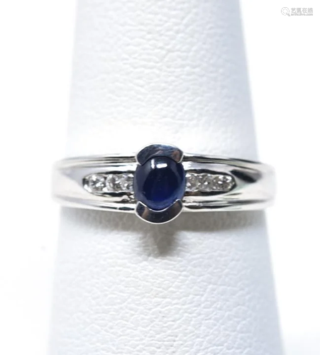 Vintage 14k Gold Sapphire & Diamond Ring