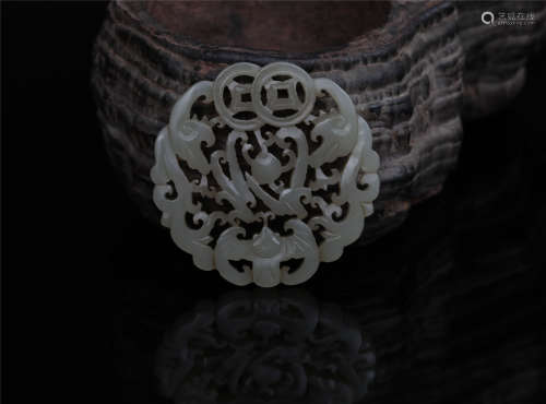 A Carved Jade Plaque Qing Dynasty