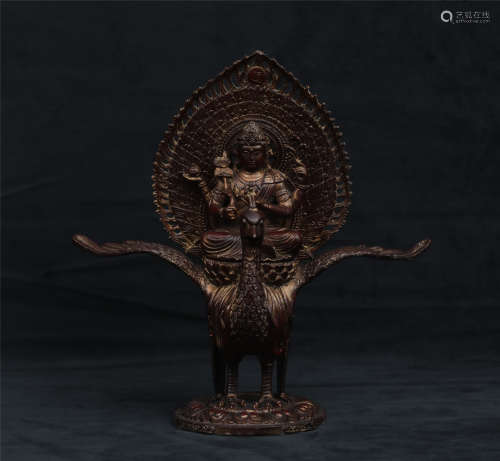 A Bronze Gilt Garuda Qing Dynasty