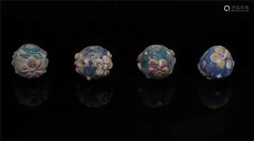 Four Glass Beads Tang Dynasty