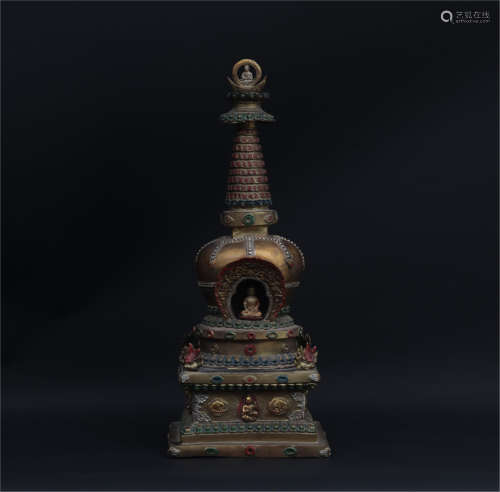 Bronze gilded pagoda Ming Dynasty