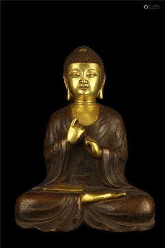Bronze gilded Buddha statues Ming Dynasty