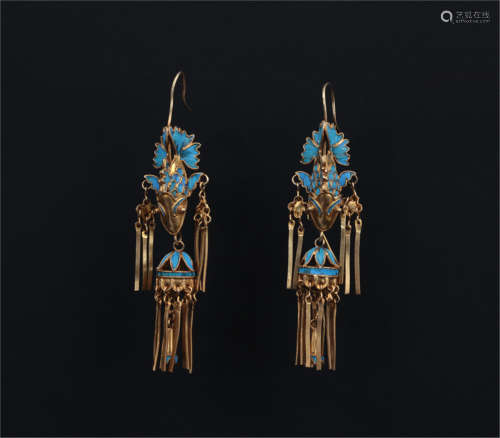 King Fisher Earrings Qing Dynasty