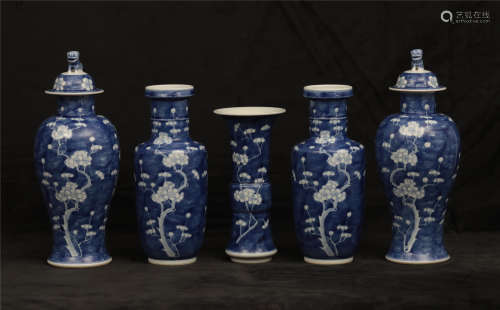 A Group of Five Vases Guangxu Period
