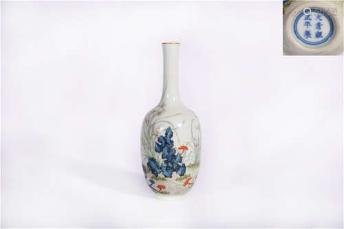 A Famille Rose Vase Yongzheng Period