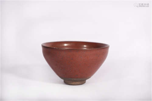 A Persimmon Colored Tea Bowl Song Dynasty
