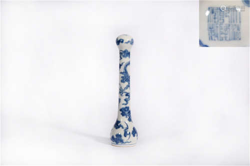 A Blue and White Brush Holder Qianlong Period