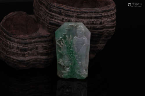 A Jadeite Plaque Qing Dynasty