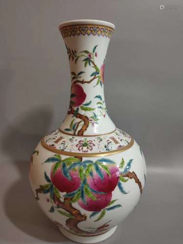 A Famille Rose Bottle Vase Guangxu Period