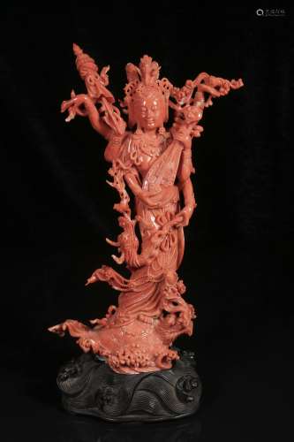 Red coral Goddess of mercy