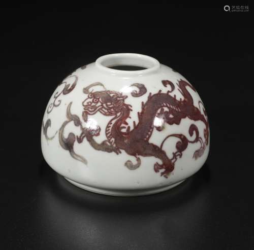 qing dynasty Brush in underglaze red