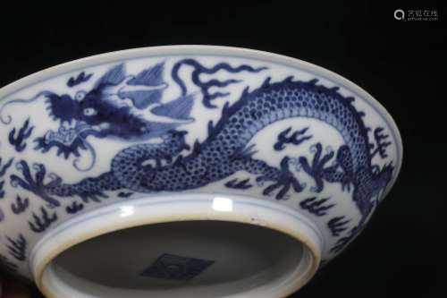 Qianlong dragon plate in Qing Dynasty