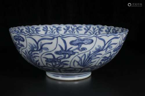 Qing Jiaqing blue and white bowl