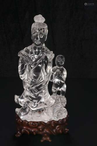 qing dynasty Crystal guanyin