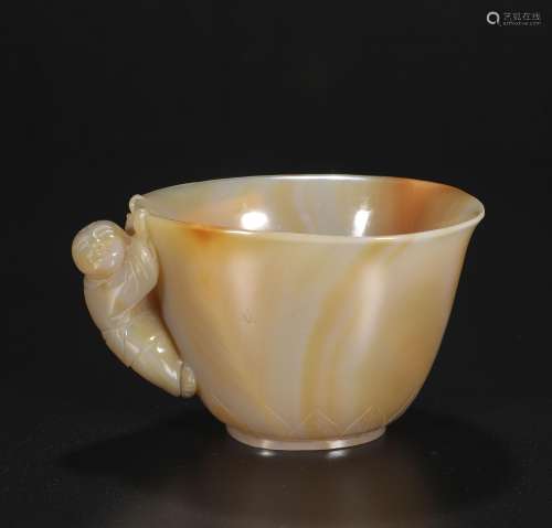 Mid-twentieth century agate cup