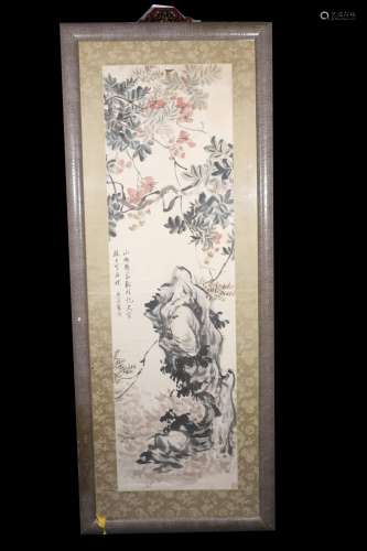qing dynasty Wu rang zhi Flower and-bird painting