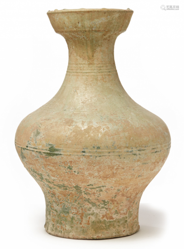 A LARGE GREEN-GLAZED POTTERY HU JAR (3)