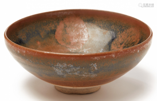 A HENAN RUSSET-SPLASHED BLACK-GLAZED BOWL