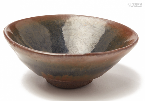 A SMALL JIAN 'HARE'S FUR' GLAZED TEA BOWL