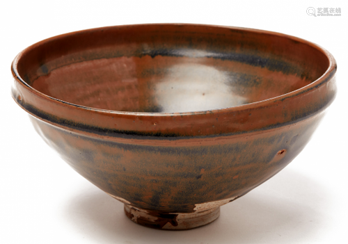 A HENAN BLACK AND RUSSET-GLAZED BOWL