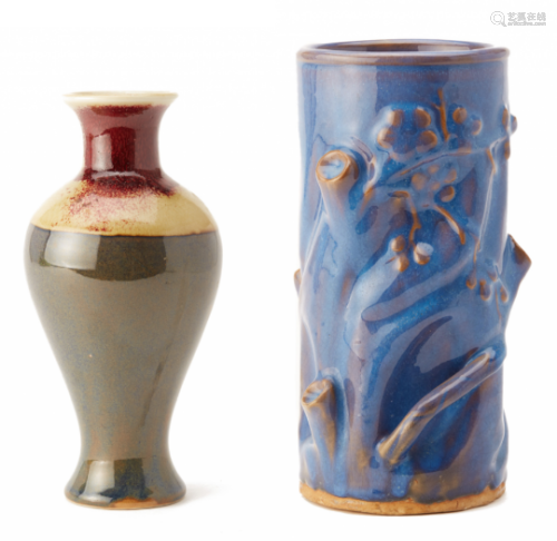 TWO CONTEMPORARY VASES