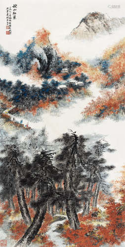 胡佩衡(1892-1965) 秋山红叶