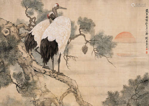 刘奎龄 (1885-1967) 松鹤延年