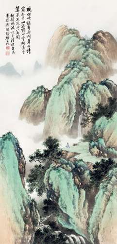 郭传璋(1912-1990) 诗翁看山图