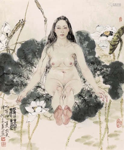 何家英(b.1957) 净莲