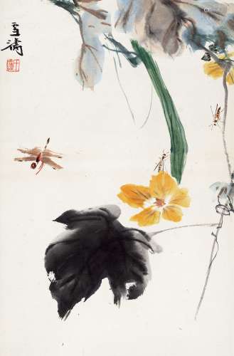 王雪涛(1903-1982) 丝瓜蜻蜓