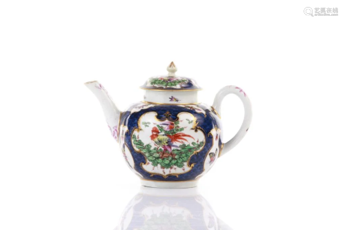 18TH C DR WALL WORCESTER BLUE SCALE TEA…