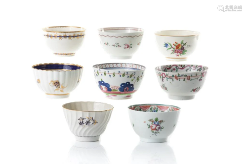 EIGHT 18TH / 19TH C ENGLISH PORCELAIN TEA BO…