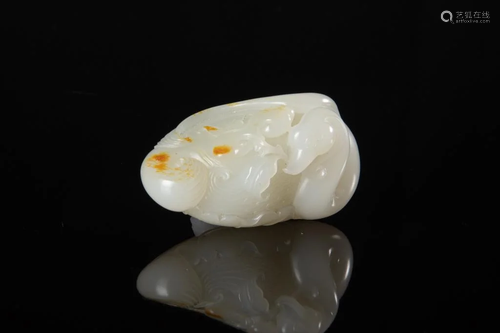 CHINESE FINE HETIAN JADE SWAN CARVING