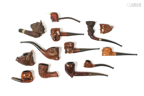 GROUP OF NOVELTY SMOKING PIPES