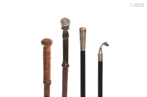 FOUR ANTIQUE MINIATURE STICKS