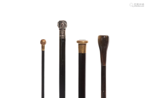 FOUR ANTIQUE MINIATURE STICKS