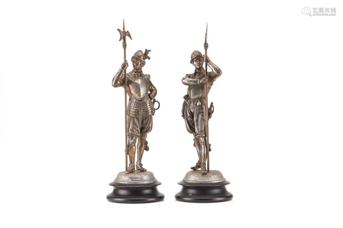 TWO DECORATIVE FIGURAL SCULPTURES OF SOL…