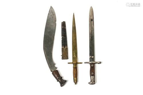 GROUP OF THREE VARIOUS KNIVES